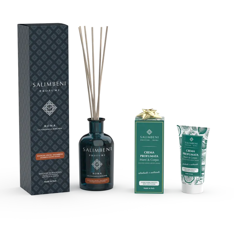 Madeiras Antigas Salimbeni 100 ml + Creme Perfumado 50 ml à sua escolha como PROVA GRATUITA