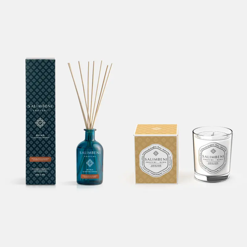 Madeiras Antigas Salimbeni 250ml + Vela Perfumada Cítrico Amargo 190gr GRÁTIS