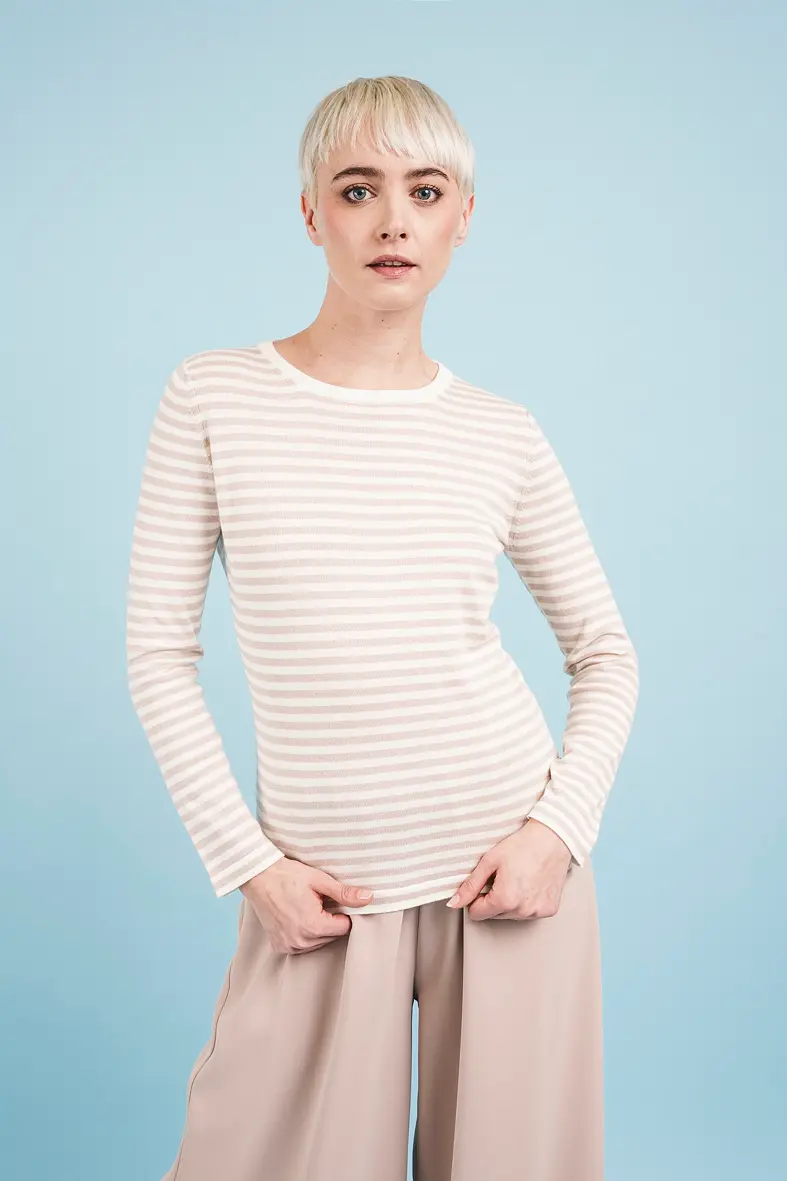 MAGLIA NEW SOLARIA - Avorio e beige