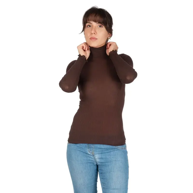 Maglia sottogiacca donna a lupetto manica lunga in Modal e Cashmere | Mariotti Lab