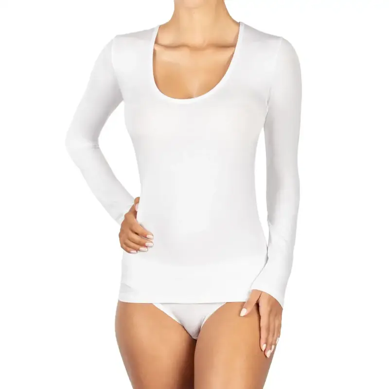 Maglia sottogiacca donna a manica lunga paricollo in Modal | Mariotti Lab