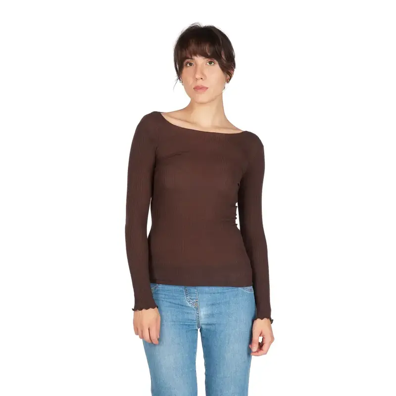 Maglia sottogiacca donna paricollo a manica lunga in Modal e Cashmere | Mariotti Lab