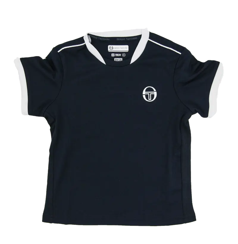 Maglia Tennis Sergio Tacchini Maniche Corte Bambini Blu