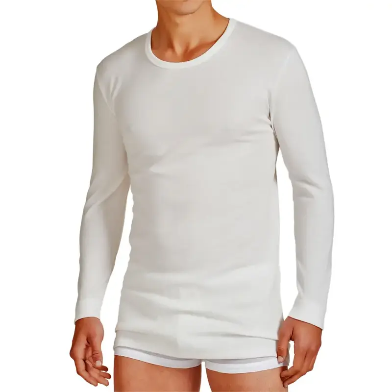 Maglia uomo a manica lunga in lana e cotone Sintonia di Ragno