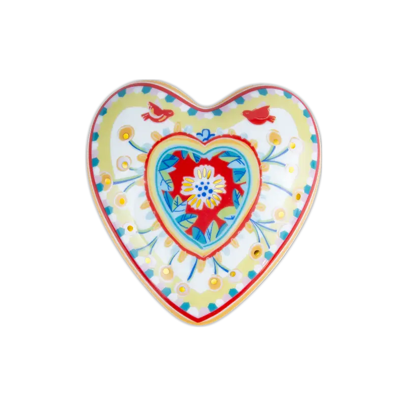 MAMMA MIA CUORE GRANDE IN PORCELLANA DECORATA BACI MILANO