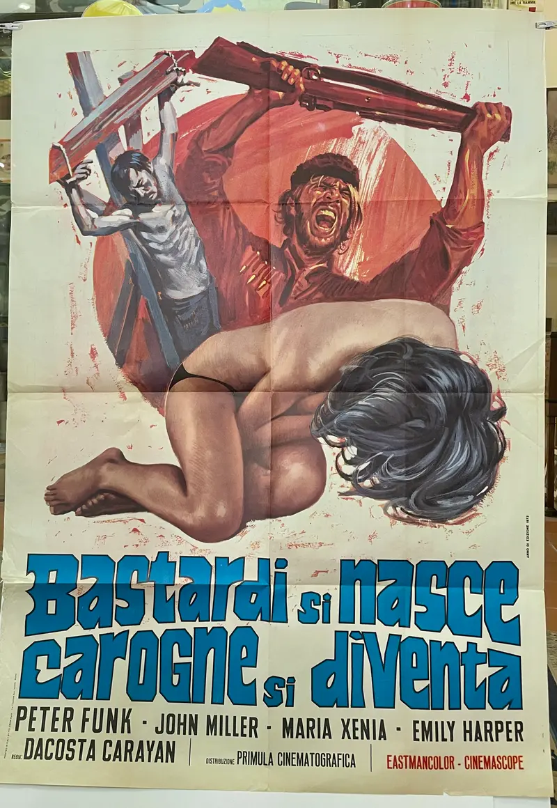 Manifesto “Bastardi si nasce carogne si diventa" cinema film 2F Peter Funk 1970