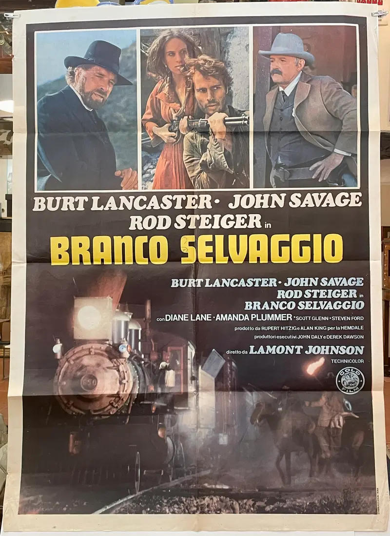 Manifesto "Branco Selvaggio" cinema film 2F Gild film 1981