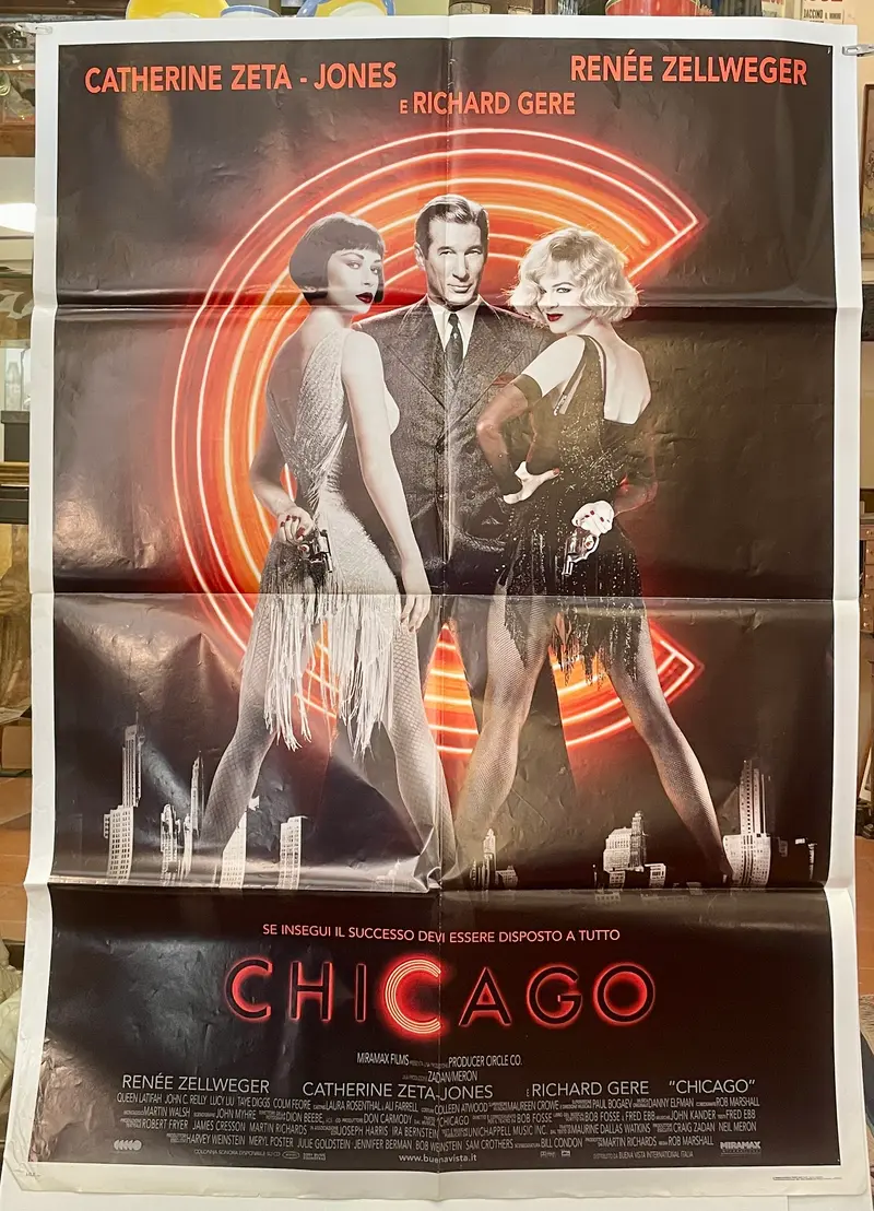 Manifesto "Chicago" cinema film 2F Miramax 2002