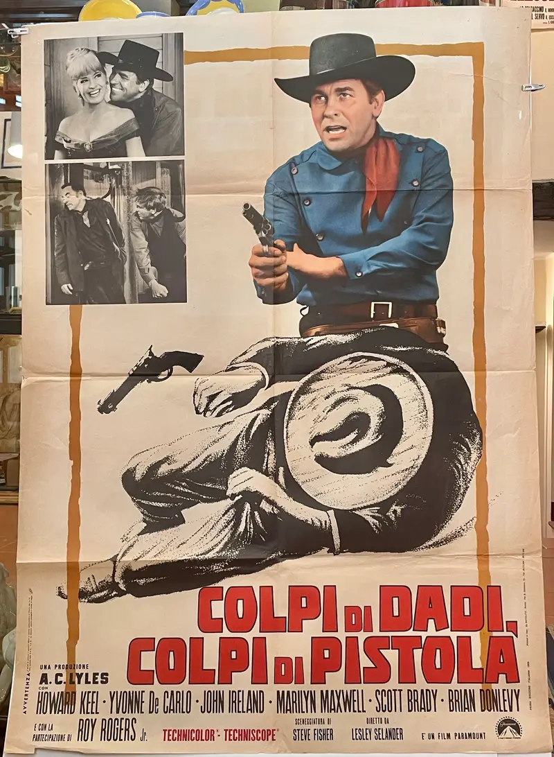 Manifesto "Colpi di dadi, colpi di pistola" cinema film 2F A.C. Lyles 1968