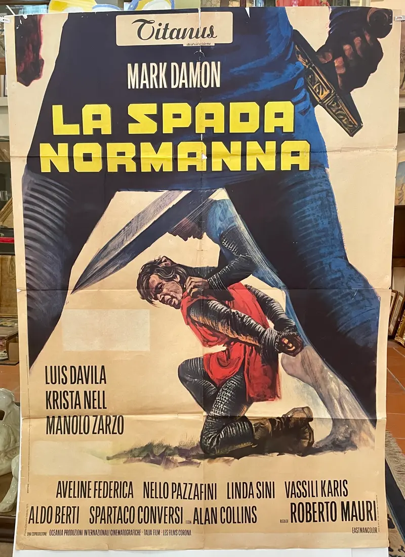 Manifesto “La spada normanna" cinema film 2F Titanus 1971