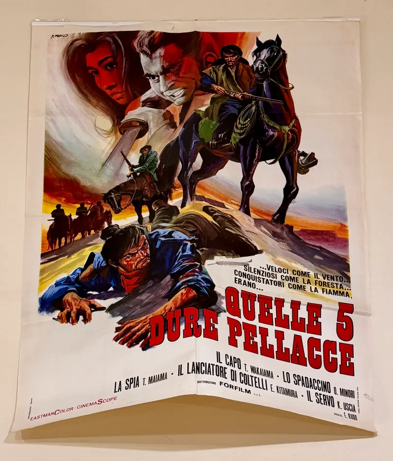 Manifesto “Quelle 5 dure pellacce" cinema film 2F Wakaiama 1970