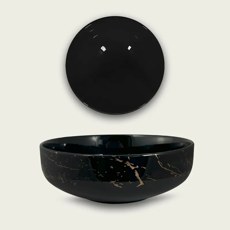 MARBLE BLACK BOWL CM24 H8 956253