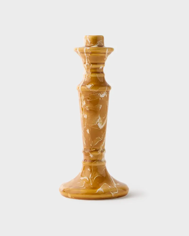 Marbled Candle Holder, Terracotta