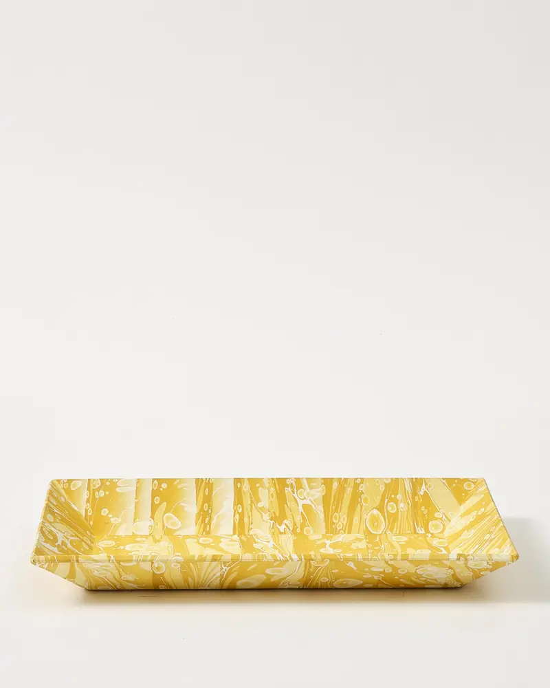 Marbled Desk Tray, Yellow