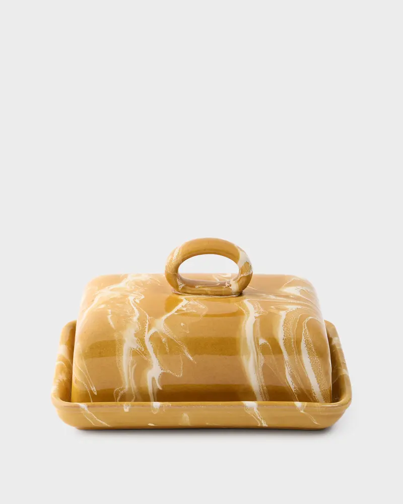Marbled Terracotta Butter Dish