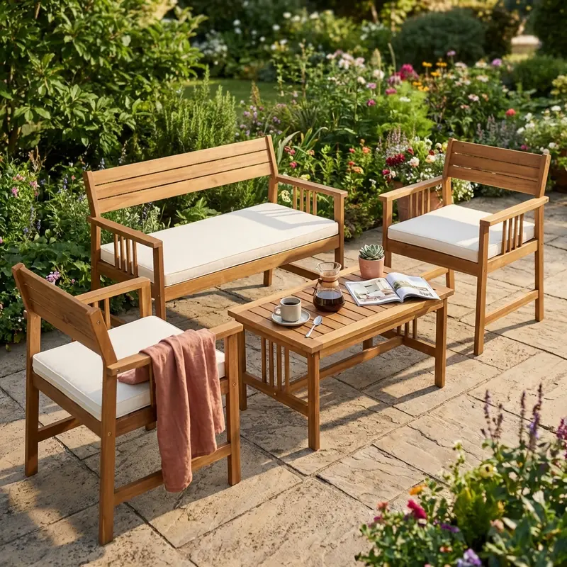 Marco - salotto da giardino in acacia