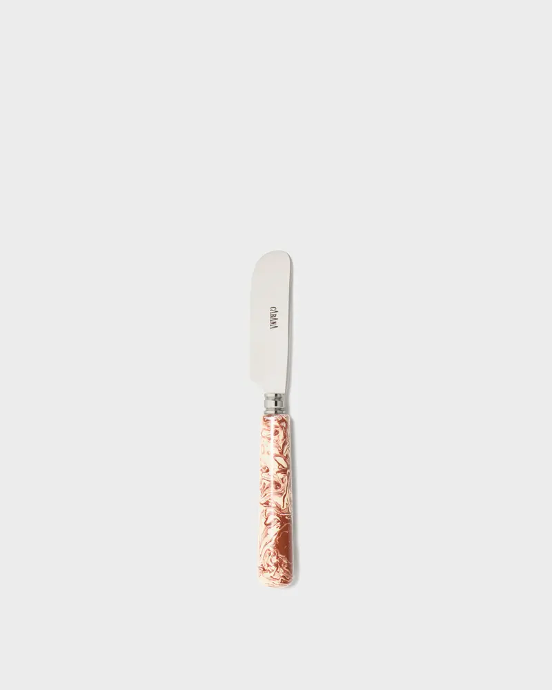 Marmo Butter Knife, Brown & Ivory