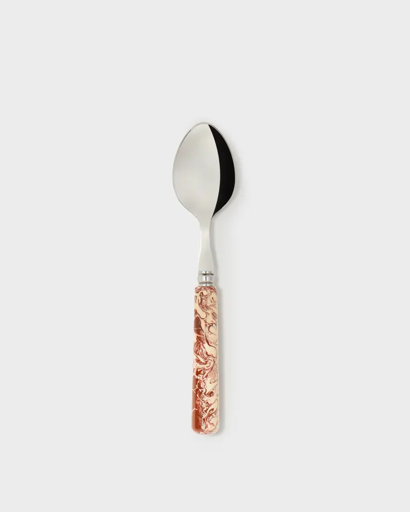 Marmo Soup Spoon, Brown & Ivory