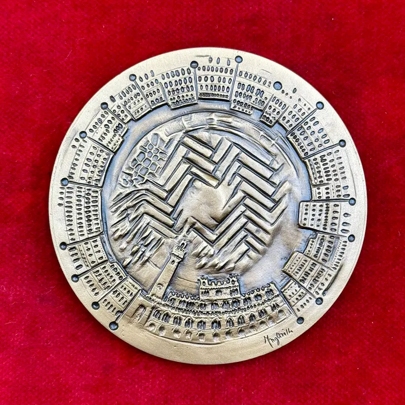 Medaglia del Palio di Siena bronzo 70 mm Alberto Inglesi 2014