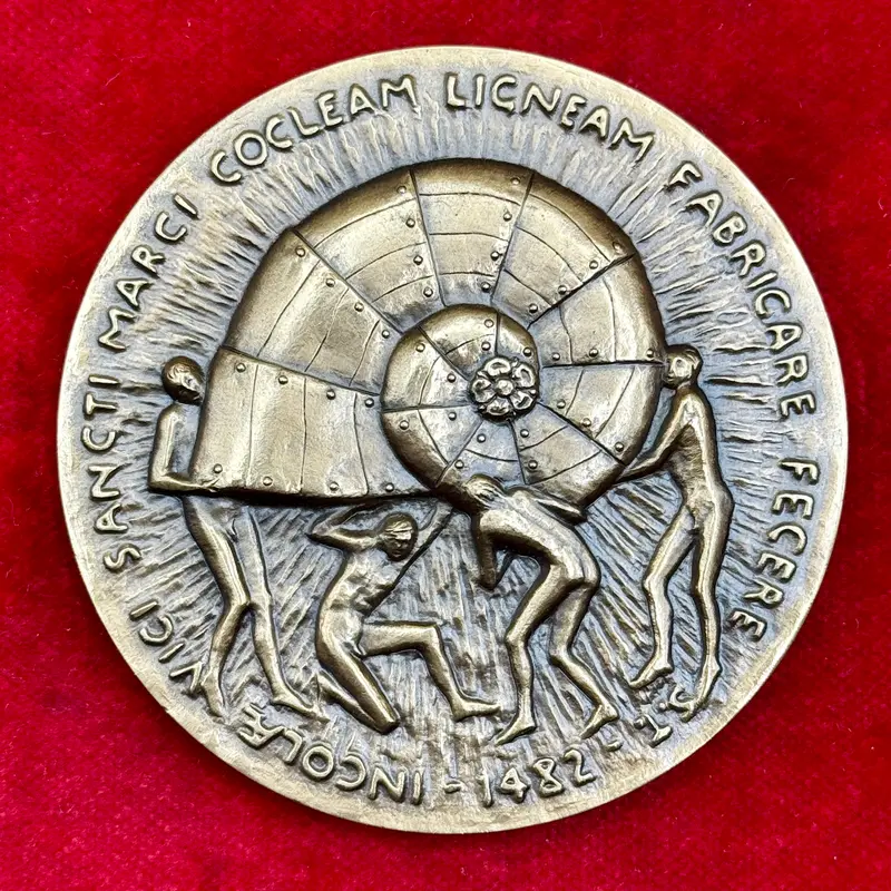 Medaglia della Contrada della Chiocciola bronzo 70 mm Pier Luigi Olla 2016
