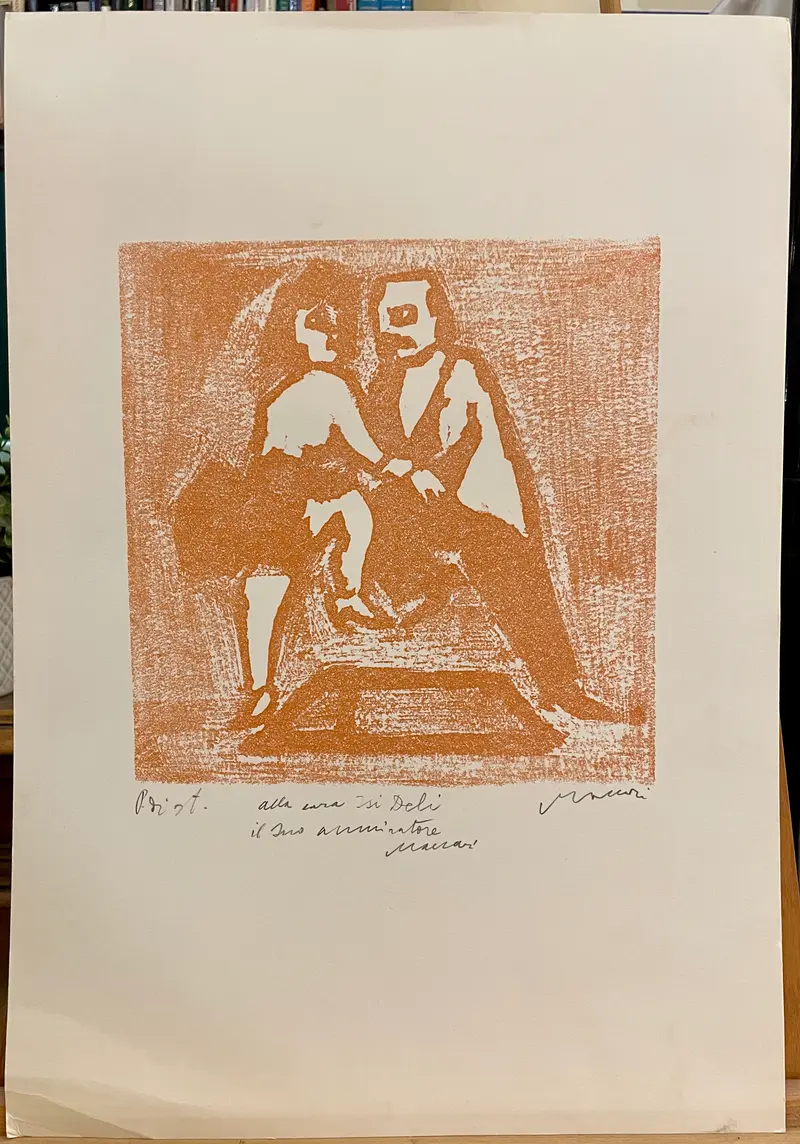 Mino Maccari – “Senza titolo” – serigrafia su carta prova d'autore – 1970 ca