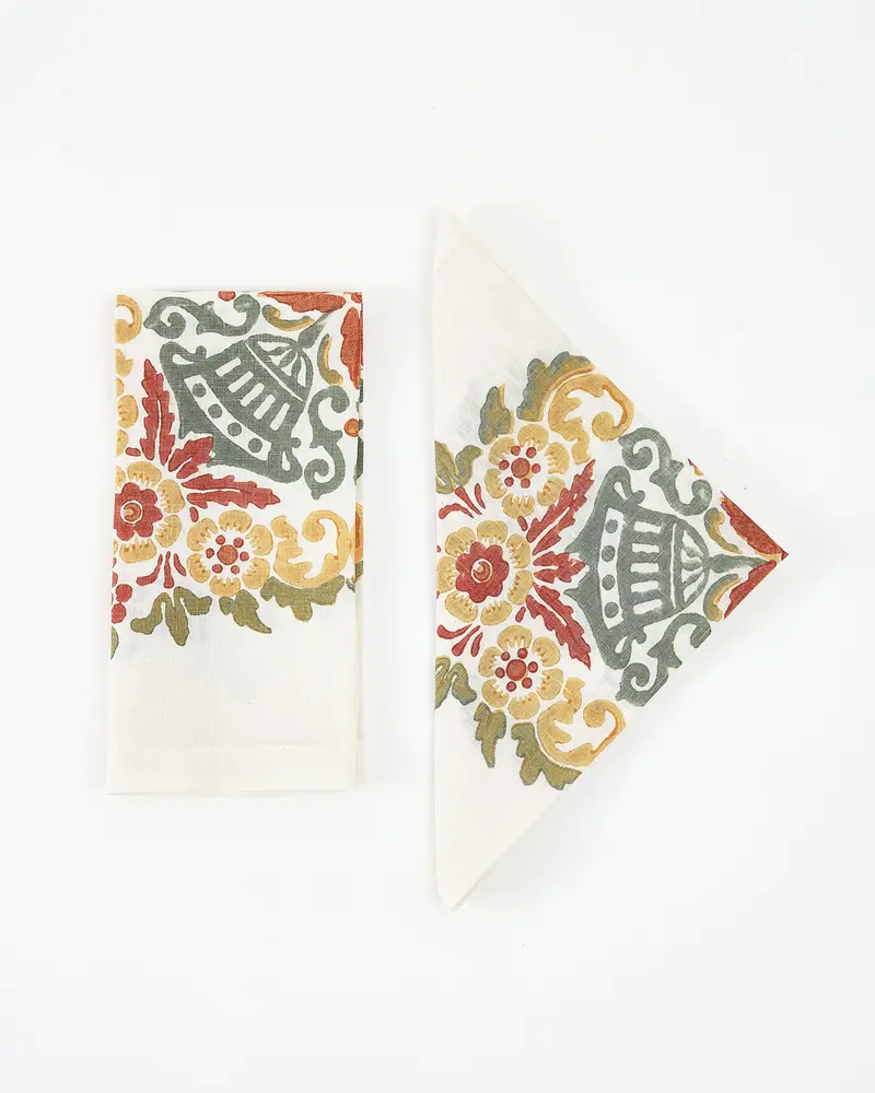 Mirandola Linen Napkins, Multicolor (Set of 4)