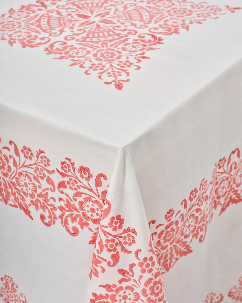 Mirandola Linen Tablecloth Red
