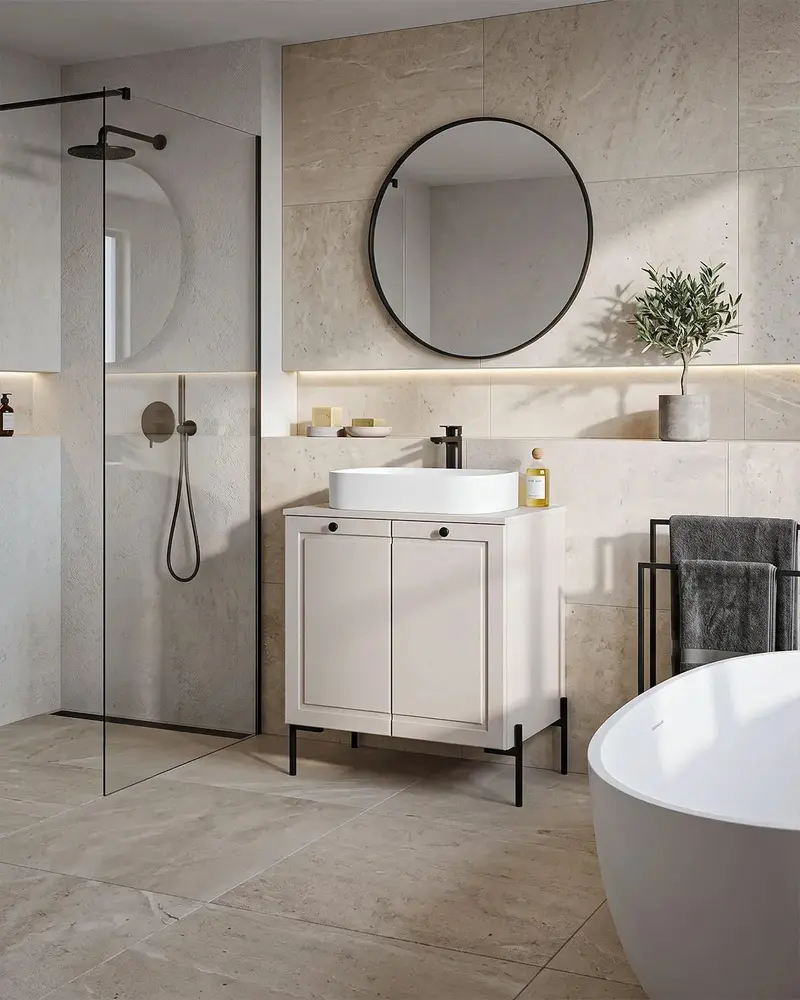 Mobile bagno ELLE 60 – 2 Ante - Cashmere