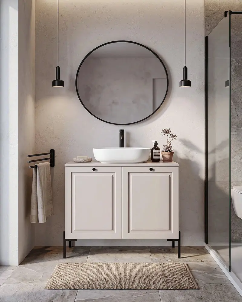 Mobile bagno ELLE 80 – 2 Ante - Cashmere