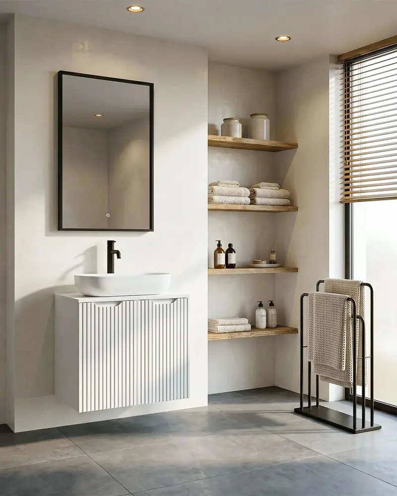 Mobile bagno sospeso RIGA 60 – 2 Ante - Bianco