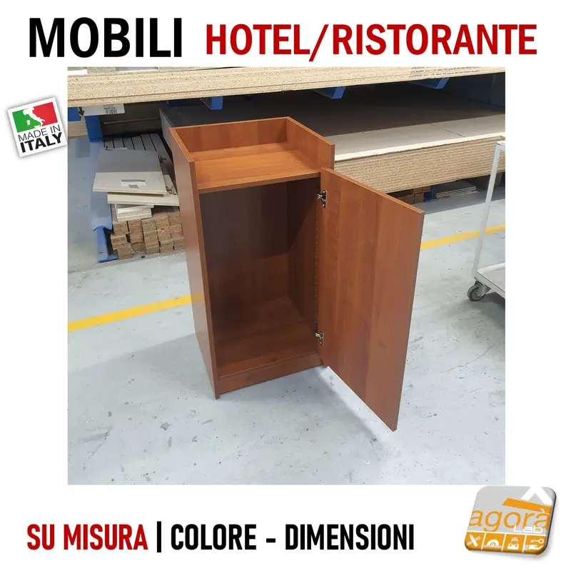 MOBILE BAR RISTORANTE ALBERGO BUFFET SALA HOTEL UN ANTA SENZA MANIGLIA SU MISURA