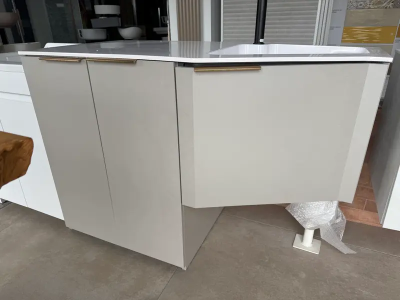 mobile lavabo con inserimento lavatrice cm 130