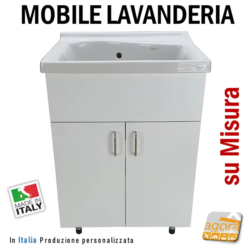 MOBILE LAVANDERIA PRODOTTO SU MISURA CON ANTE IN VARI COLORI E DIMENSIONI