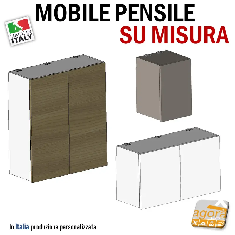 MOBILE PENSILE SU MISURA PERSONALIZZATO ARMADIETTO ARREDO CASA CUCINA BAGNO CAMERA