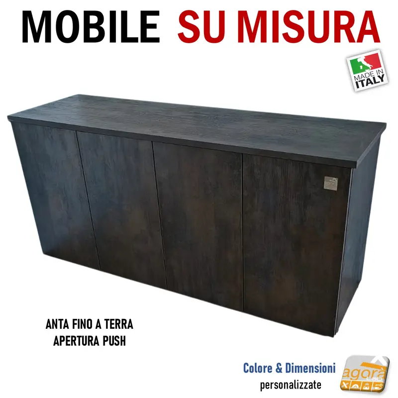 MOBILE SU MISURA ARMADIETTO ANTE PUSH PERSONALIZZATO ARREDO CASA UFFICIO