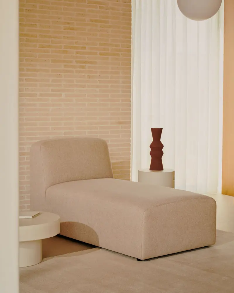 Modulo Neom chaise longue beige 152 x 75 cm FSC Mix Credit