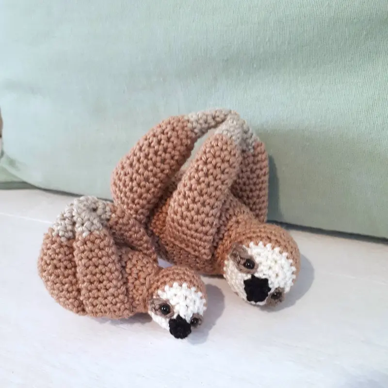 Mother and baby sloth stuffed animals plush toy
