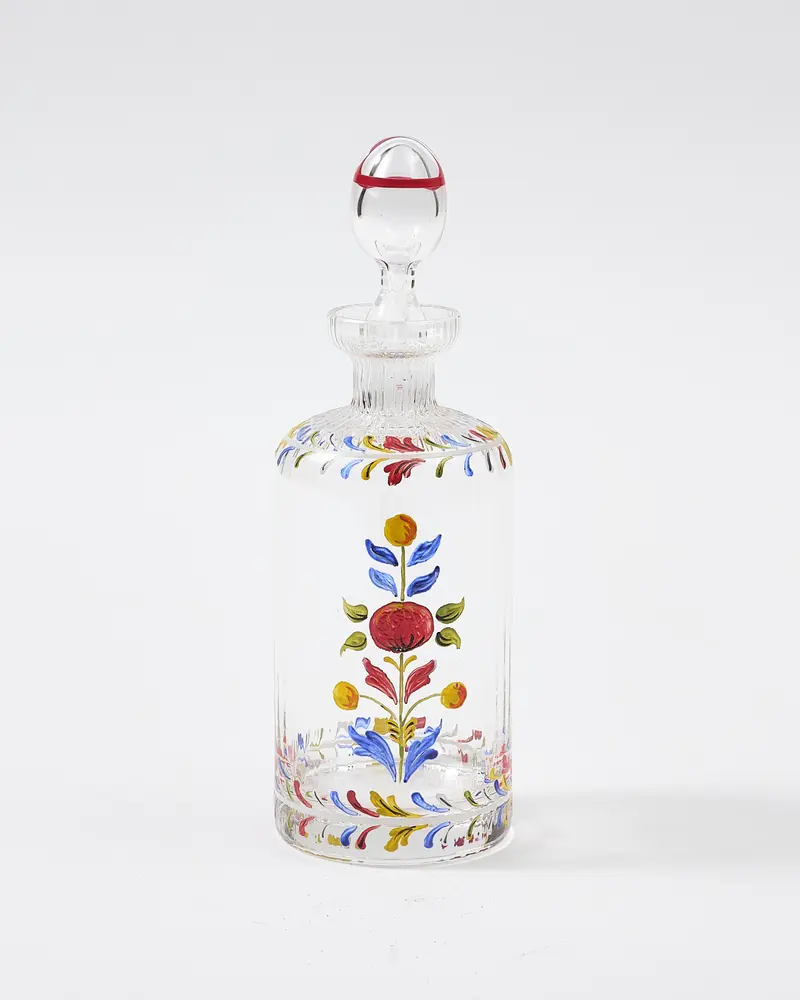 Murano Hand-Painted Oil Bottle Multicolor