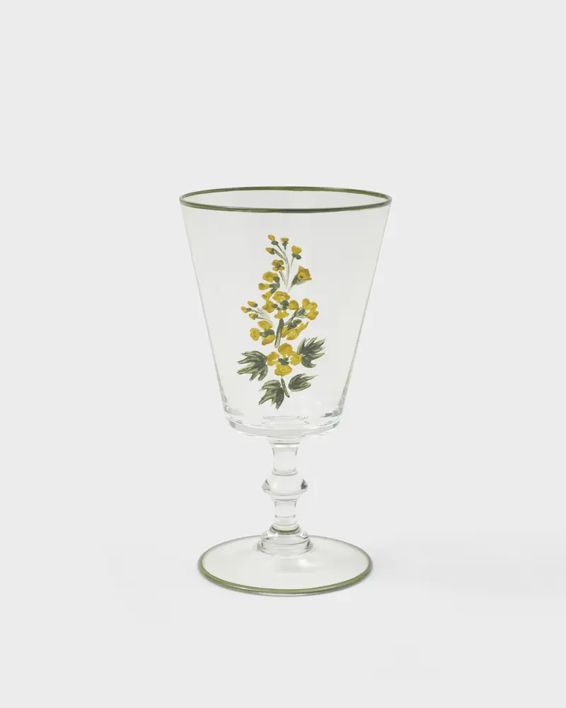 Murano Primrose Hand-Painted Water Glass
