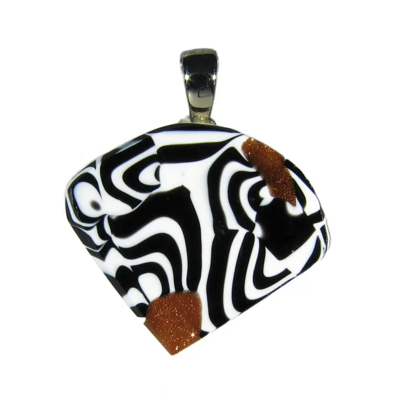 Murrina Fantasy small fan-shaped Murano glass pendant