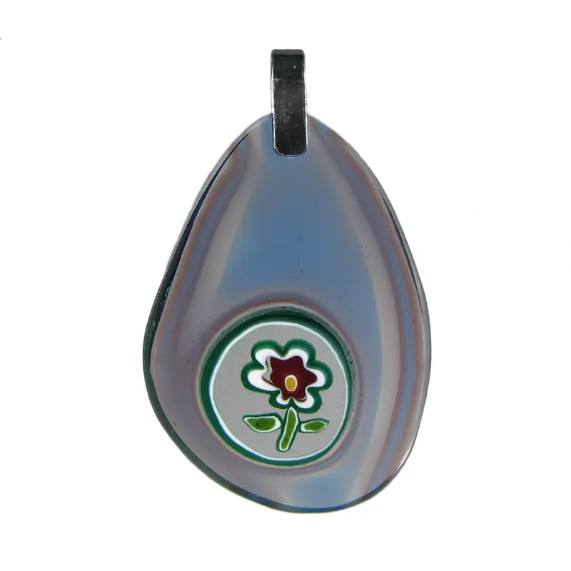 Murrina Goccia Antica Fiore drop-shaped Murano glass pendant