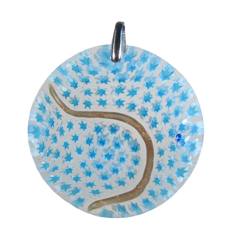 Murrina Millefiori "Kintsugi" Pendente in vetro di Murano ø 43 mm
