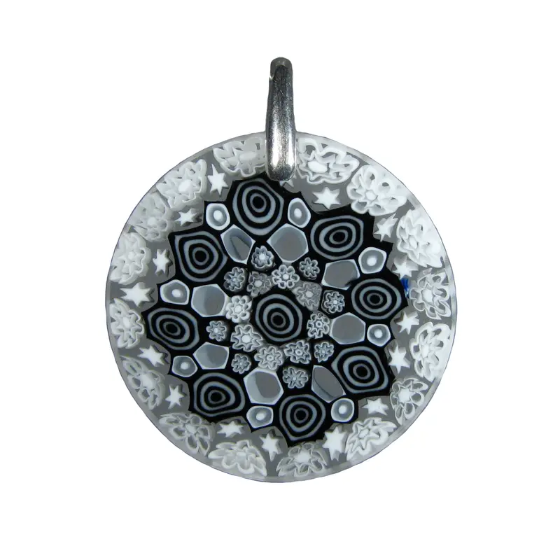 Murrina Millefiori Murano glass round pendant (25) ⌀ 25 mm