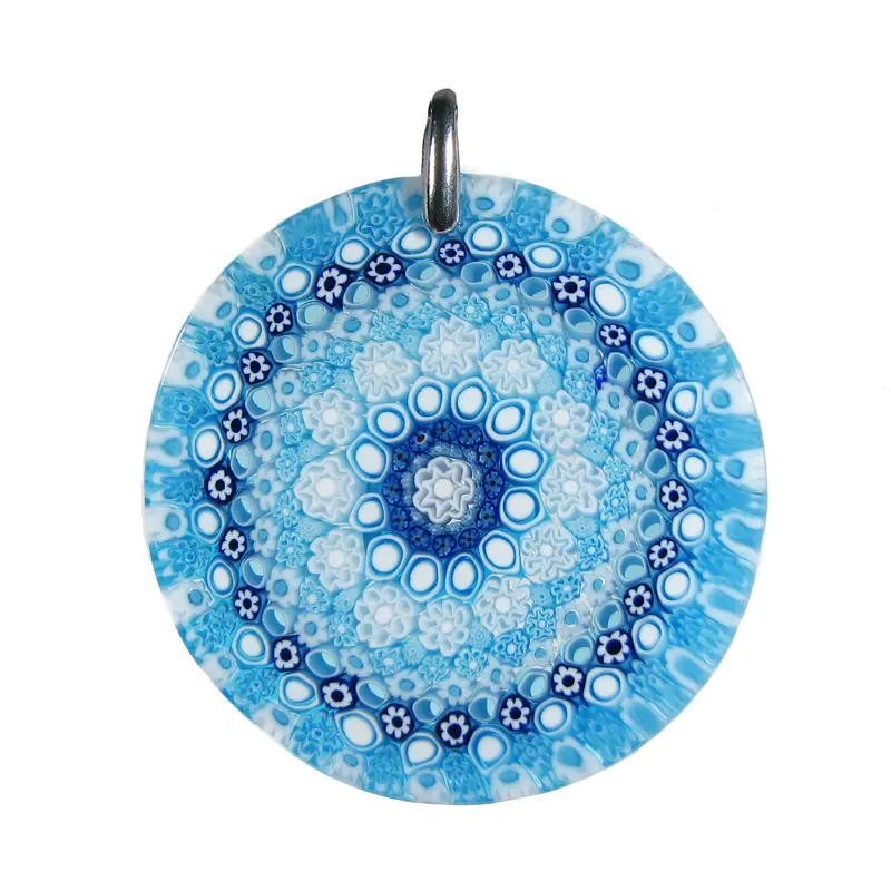 Murrina Millefiori Murano glass round pendant (42) 40 mm