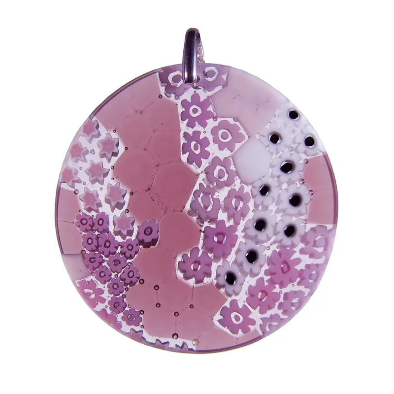 Murrina Millefiori Murano glass round pendant ø 48 mm