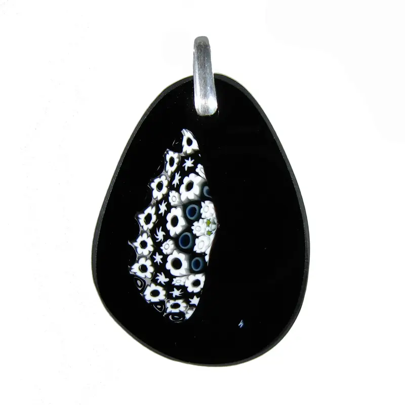 Murrina Nera Classica Drop-shaped Murano glass pendant