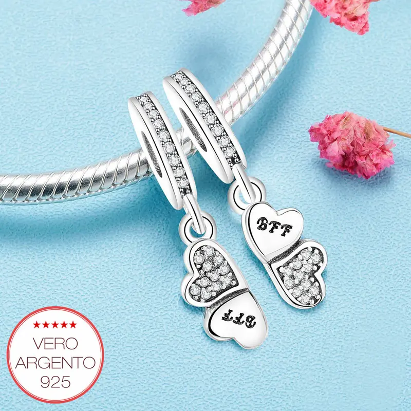 "MyBesty" - charm in argento separabili per migliori amiche - EDIZIONE LIMITATA