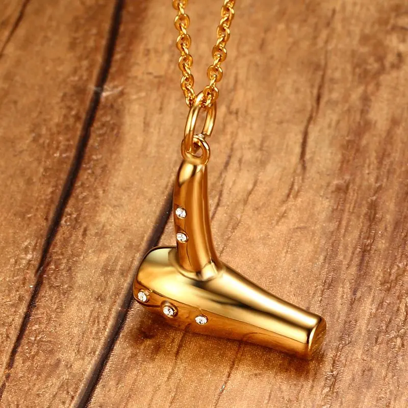 "MyPhon" - collana preziosa con ciondolo asciugacapelli - IN ESCLUSIVA