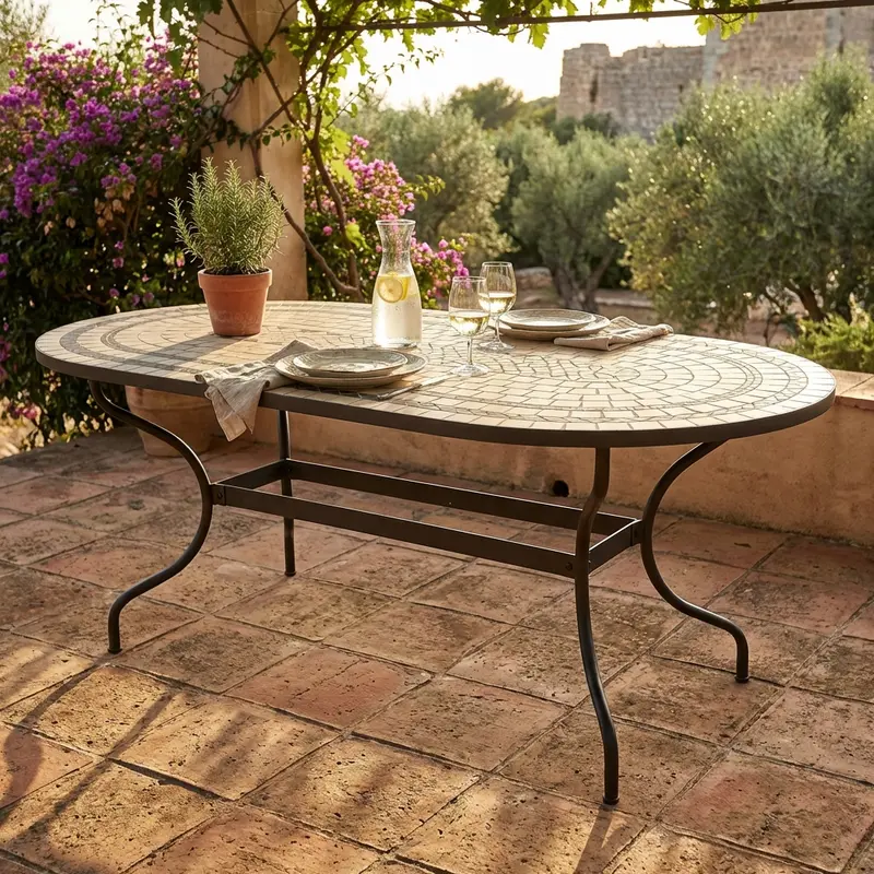 Nairobi - tavolo fisso in ceramica 200x100
