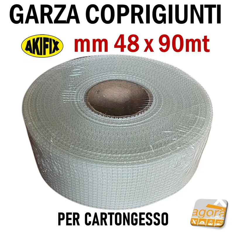 Nastro a Rete Coprigiunto adesivo fibra di vetro mm 48 x 90mt cartongesso garza stuccare CTG